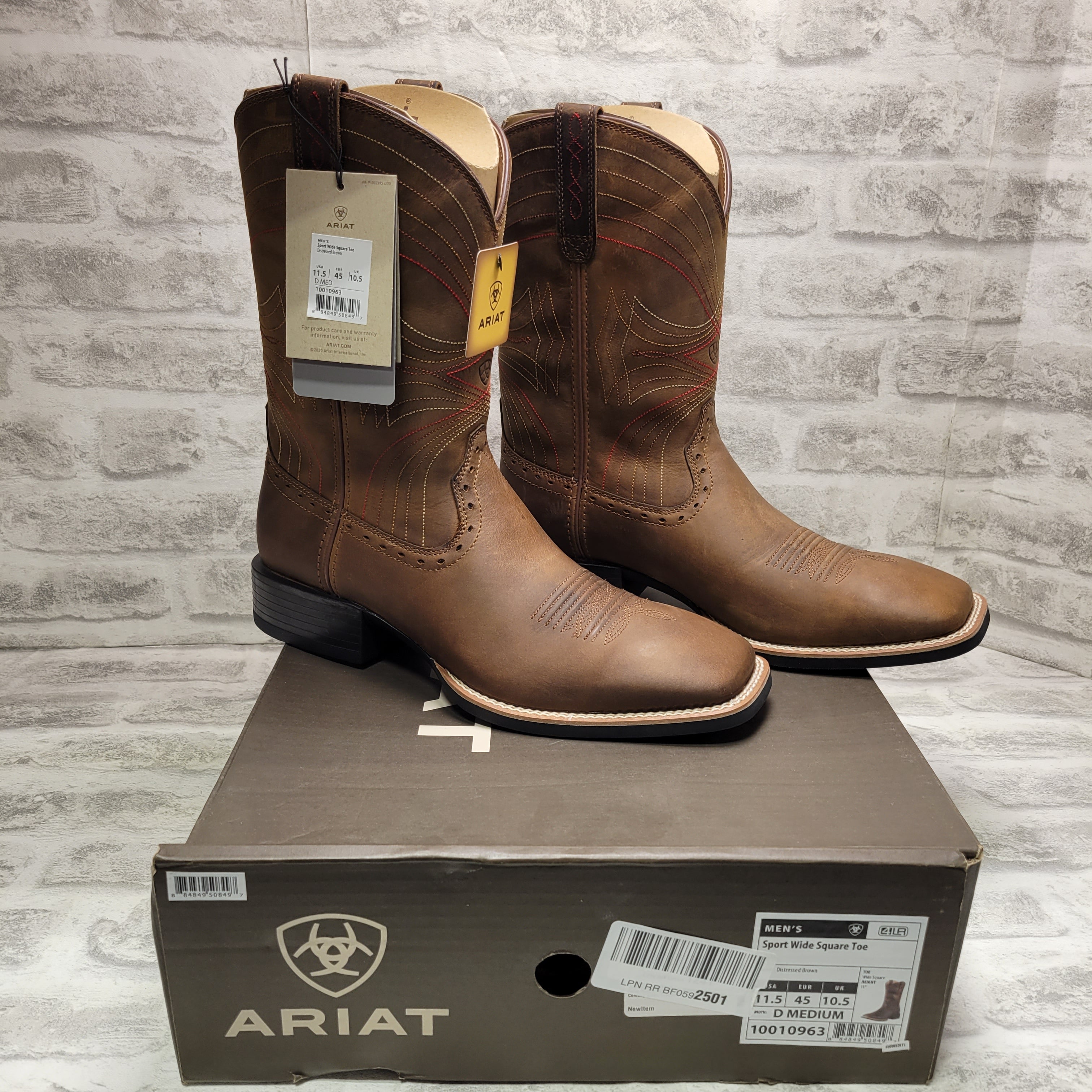 Ariat Men's Sport Wide Square Toe Western Cowboy Boot, 11.5 D Medium (7742203101422)